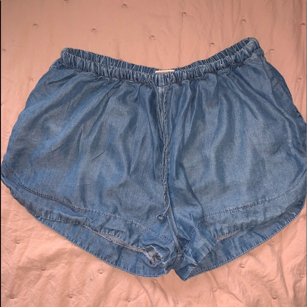 Flowy jean shorts